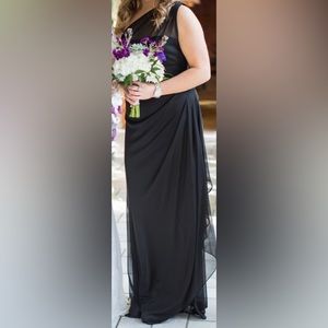 Formal Off the Shoulder Black Dress